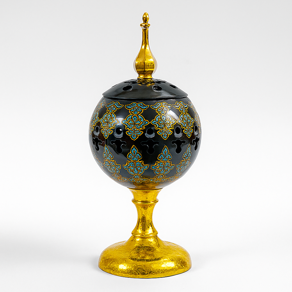 Luxury Electric Incense Burner – Black & Gold Edition