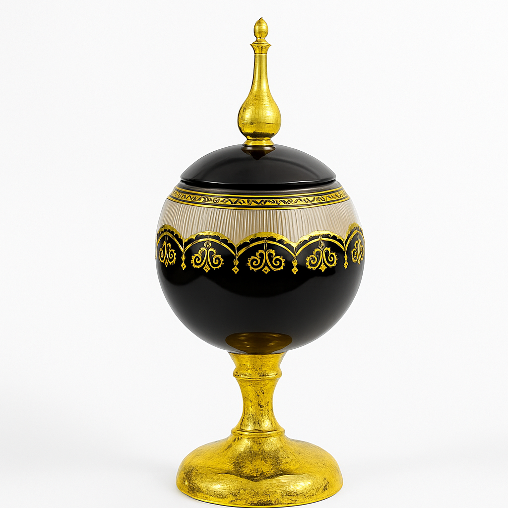 Royal Electric Incense Burner  Black & Gold Striped Edition