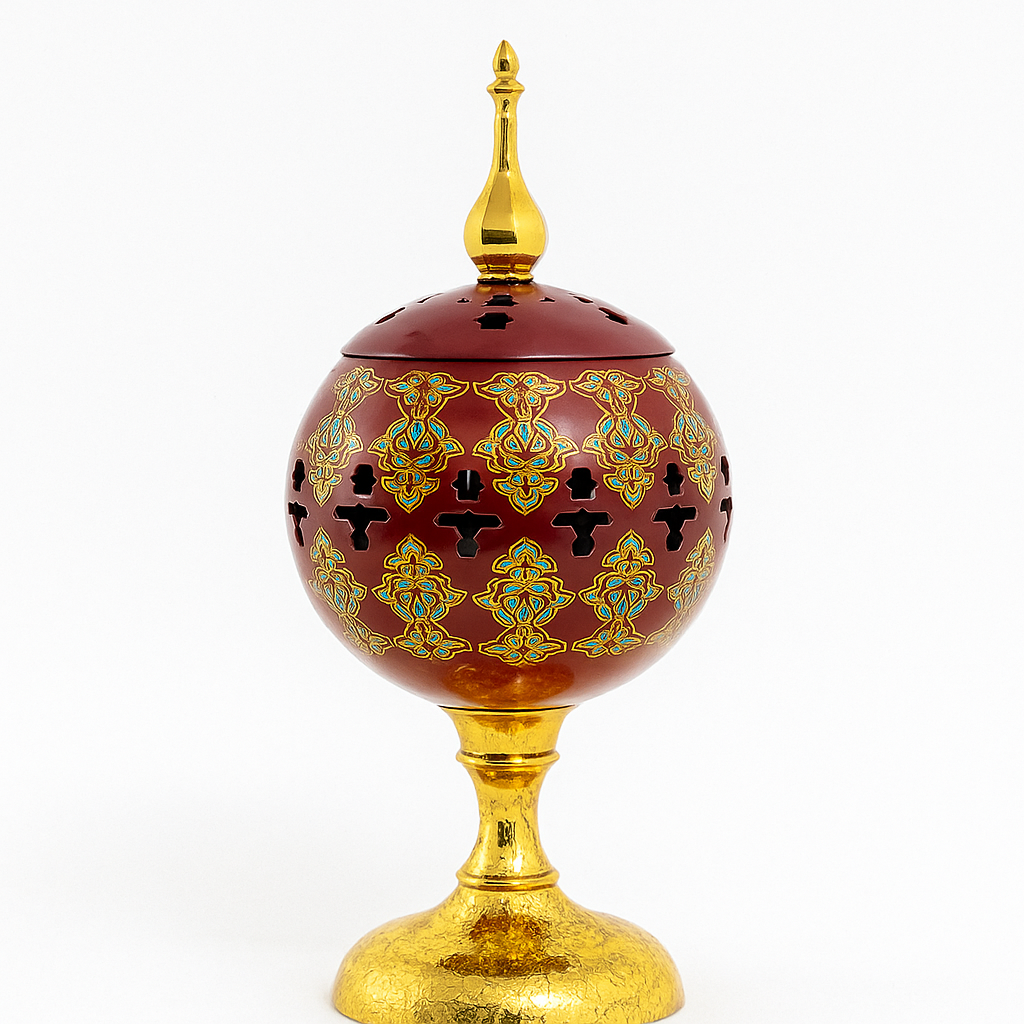 Luxury Electric Incense Burner – Red & Gold